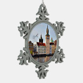 Praag, Tsjechië Tin Sneeuwvlok Ornament (Links)