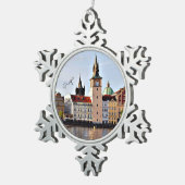 Praag, Tsjechië Tin Sneeuwvlok Ornament (Rechts)