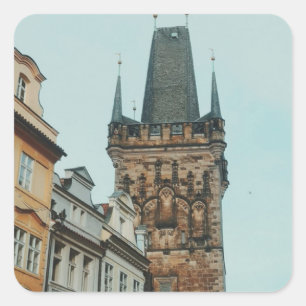 Praag Tsjechië Travel Art Vierkante Sticker