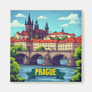 🧲 Praag Tsjechië Vakantie Aandenken Voor Tri Magneet