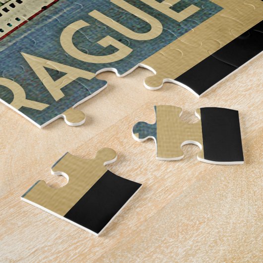 Praag Tsjechië Vintage Travel Legpuzzel (Zijkant)