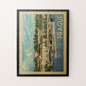 Praag Tsjechië Vintage Travel Legpuzzel (Verticaal)