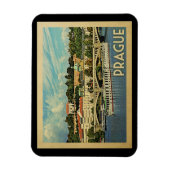 Praag Tsjechië Vintage Travel Magneet (Verticaal)