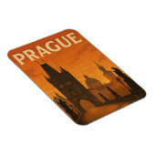 Praag Tsjechië Vintage Travel Magneet (Rechterzijde)