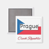 Praag Tsjechië Vlag Magneet (Voorkant / Achterkant)