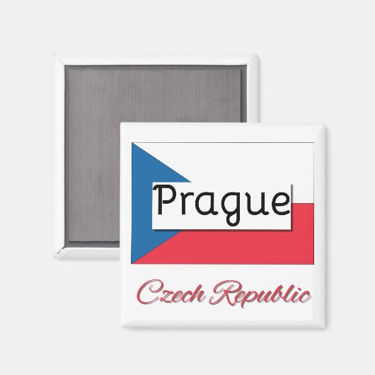 Praag Tsjechië Vlag Magneet (Voorkant / Achterkant)