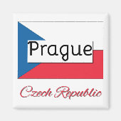 Praag Tsjechië Vlag Magneet (Voorkant)