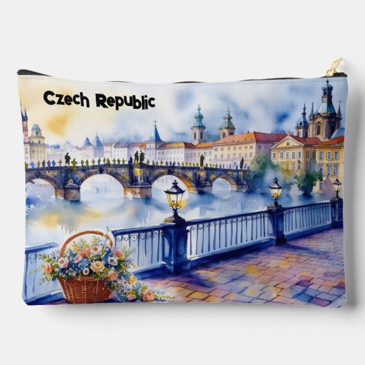 Praag - Tsjechië Waterverf Sketch | Etui (Achterkant)