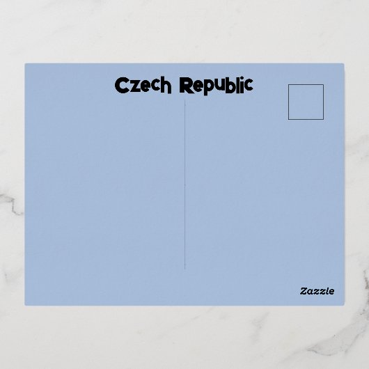 Praag - Tsjechië Waterverf Sketch | Folie Feestdagen Briefkaart (Achterkant)