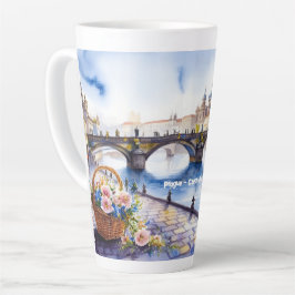 Praag - Tsjechië Waterverf Sketch | Latte Mok