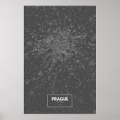 Praag, Tsjechië (zwart wit) Poster (Voorkant)