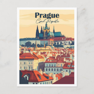 Praag Tsjechisch Kunstwerk Reizen Plaats illustrat Briefkaart