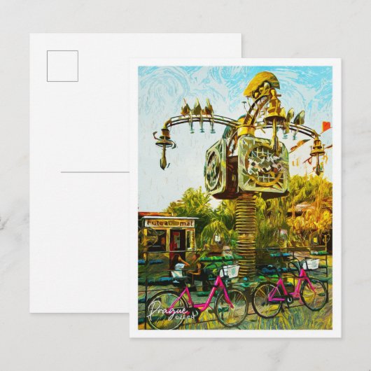 Praag Tsjechische mooie olieverfstad Briefkaart (Voorkant / Achterkant)
