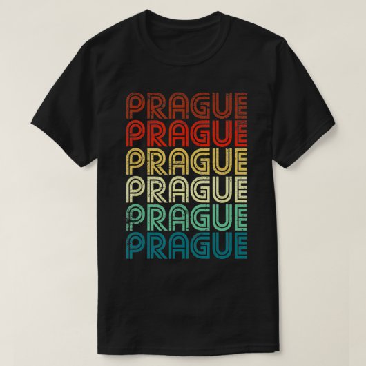 Praag Tsjechische Pride Retro  Cadeau T-shirt (Design voorkant)