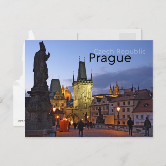 Praag, Tsjechische Republiek Briefkaart (Voorkant / Achterkant)