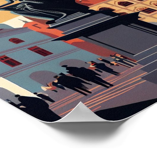 Praag Tsjechische Republiek Minimalistisch Poster  (Hoek)