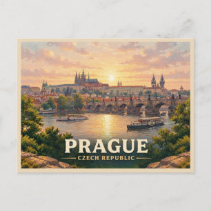 Praag Tsjechische Republiek reis  Briefkaart