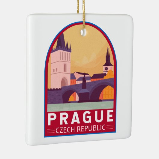 Praag Tsjechische Republiek Reiskunst  Keramisch Ornament (Rechts)