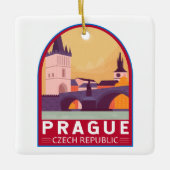 Praag Tsjechische Republiek Reiskunst  Keramisch Ornament (Voorkant)