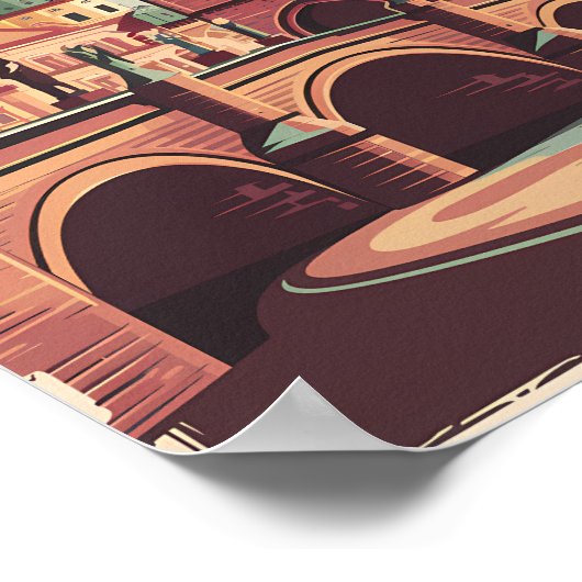 Praag Tsjechische Republiek Reiskunst  Poster (Hoek)