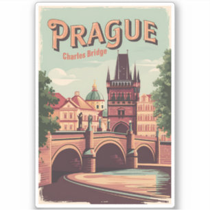 Praag Tsjechische Republiek Reiskunst  Sticker