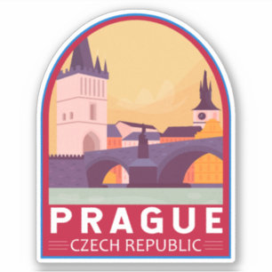 Praag Tsjechische Republiek Reiskunst  Sticker