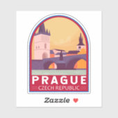 Praag Tsjechische Republiek Reiskunst  Sticker (Vel)