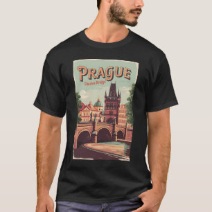 Praag Tsjechische Republiek Reiskunst  T-shirt