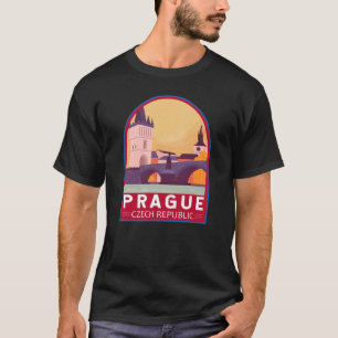 Praag Tsjechische Republiek Reiskunst  T-shirt