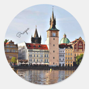 Praag, Tsjechische Republiek Ronde Sticker