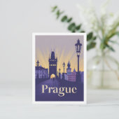 Praag Tsjechische Vintage Beroemde Reisplaats Briefkaart (Staand voorkant)