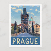 Praag Tsjechische Vintage Beroemde Reisplaats Briefkaart (Voorkant)