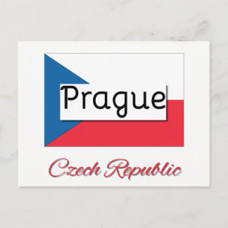 Praag Tsjechische vlag Briefkaart
