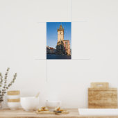 Praag uitzicht op Astronomische Klok Poster (Keuken)