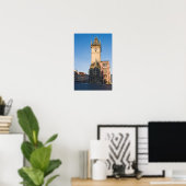Praag uitzicht op Astronomische Klok Poster (Thuiskantoor)
