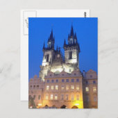 Praag van Night Briefkaart (Voorkant / Achterkant)