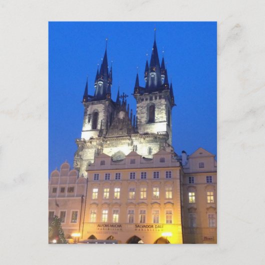 Praag van Night Briefkaart (Voorkant)