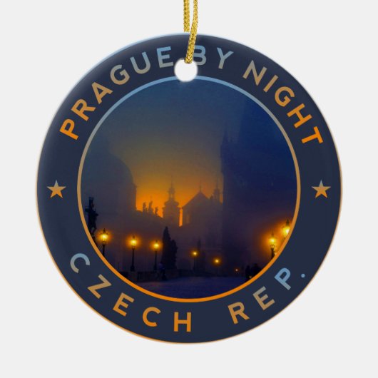 Praag van Night Keramisch Ornament (Voorkant)