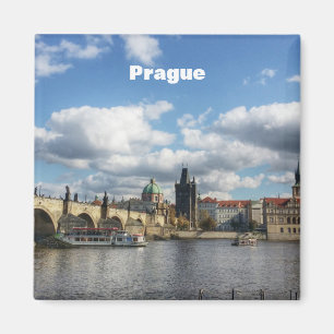 Praag Vintage Reizen Toerisme Toevoegen Magneet