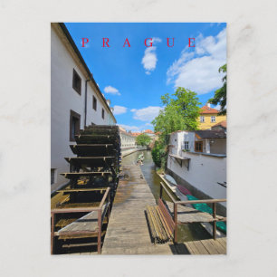 Praag Watermolen uitzicht briefkaart