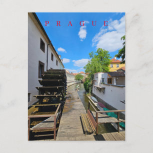 Praag Watermolen uitzicht briefkaart