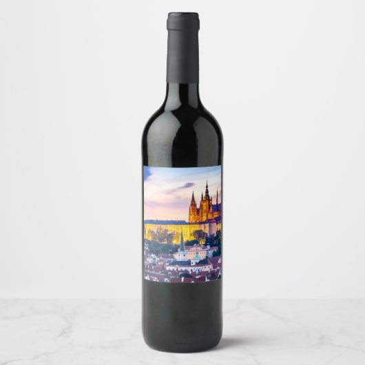 Praag Wijn Etiket (Voorkant)