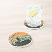 Praag Zandsteen Onderzetter (Zijkant)