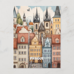 Praagse architectuur briefkaart