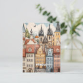 Praagse architectuur briefkaart (Staand voorkant)