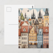 Praagse architectuur briefkaart (Voorkant / Achterkant)