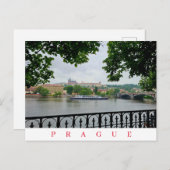 Praagse Burcht en River uitzicht briefkaart (Voorkant / Achterkant)