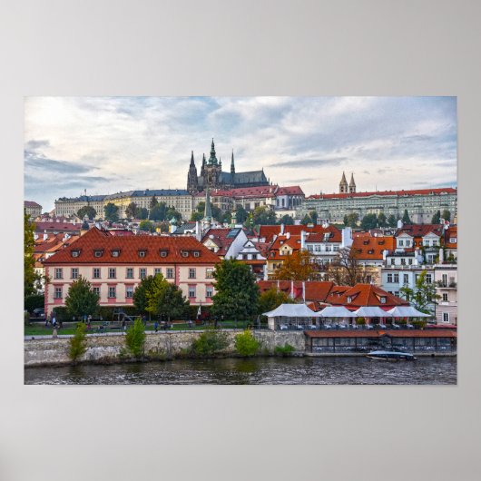 Praagse burcht met uitzicht op Praag, Tsjechië Poster (Voorkant)