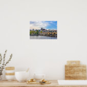 Praagse kasteel met uitzicht op de Charlesbrug Poster (Keuken)
