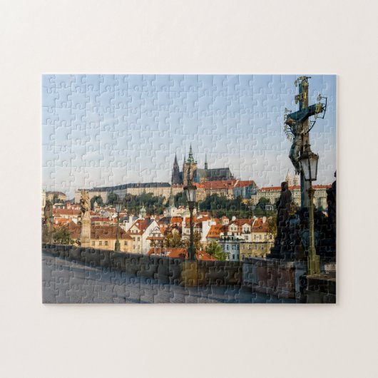 Praagse Kasteel uitzicht vanaf Charles-brug, Tsjec Legpuzzel (Horizontaal)